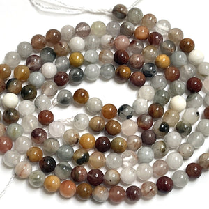 Multi-Color Quartz 6mm round gemstone beads 15.5" strand - Oz Beads 