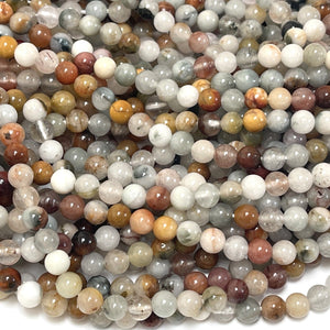Multi-Color Quartz 6mm round gemstone beads 15.5" strand - Oz Beads 