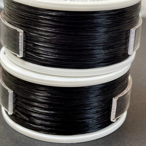 Opelon Black 0.7mm Stretch Elastic Cord, 100 meter spool - Oz Beads 
