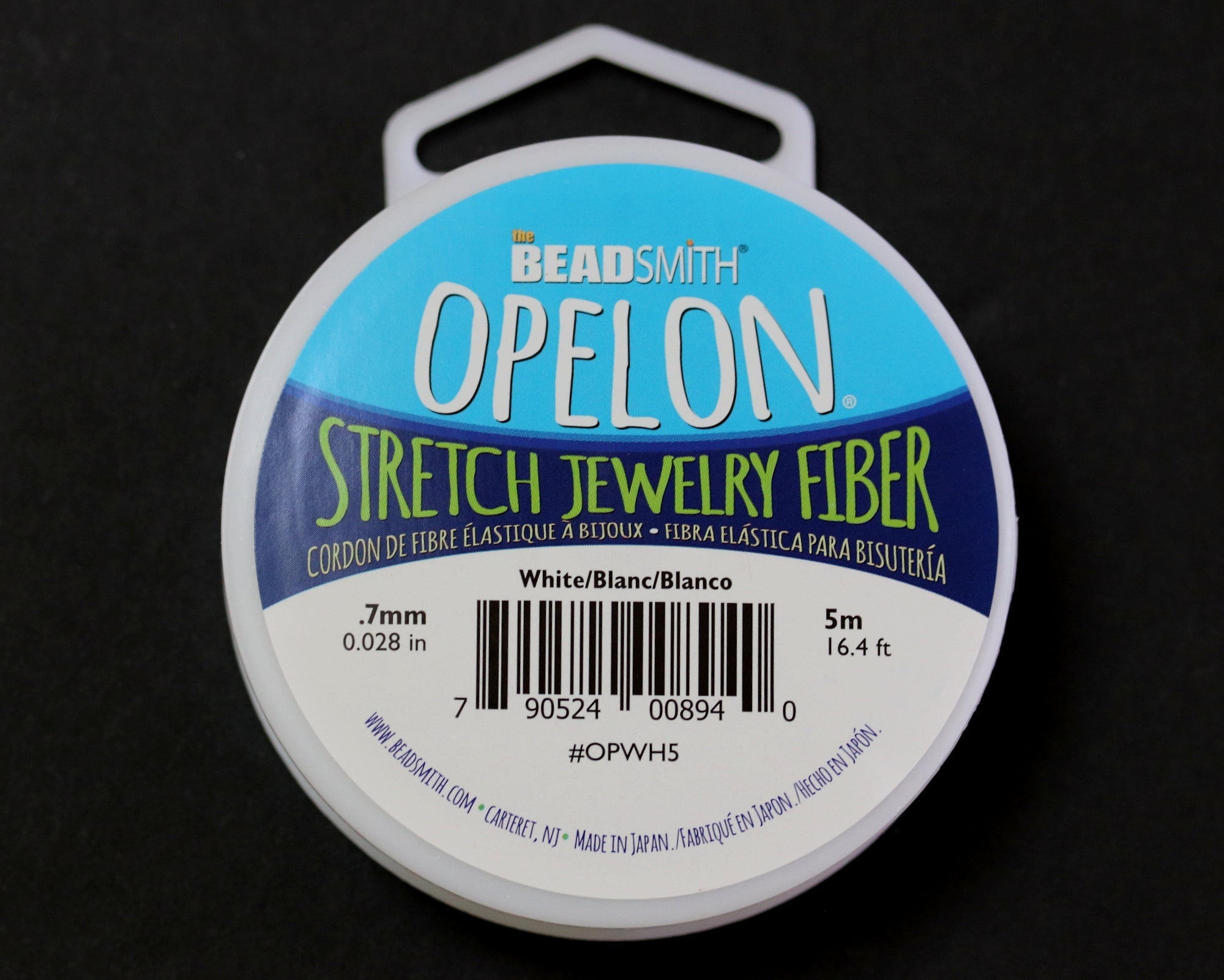 Opelon stretch elastic jewelry cord, 5 meter, 0.7mm - Oz Beads 