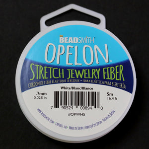 Opelon stretch elastic jewelry cord, 5 meter, 0.7mm - Oz Beads 