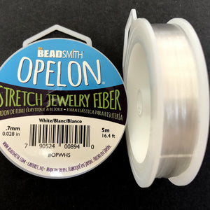 Opelon stretch elastic jewelry cord, 5 meter, 0.7mm - Oz Beads 