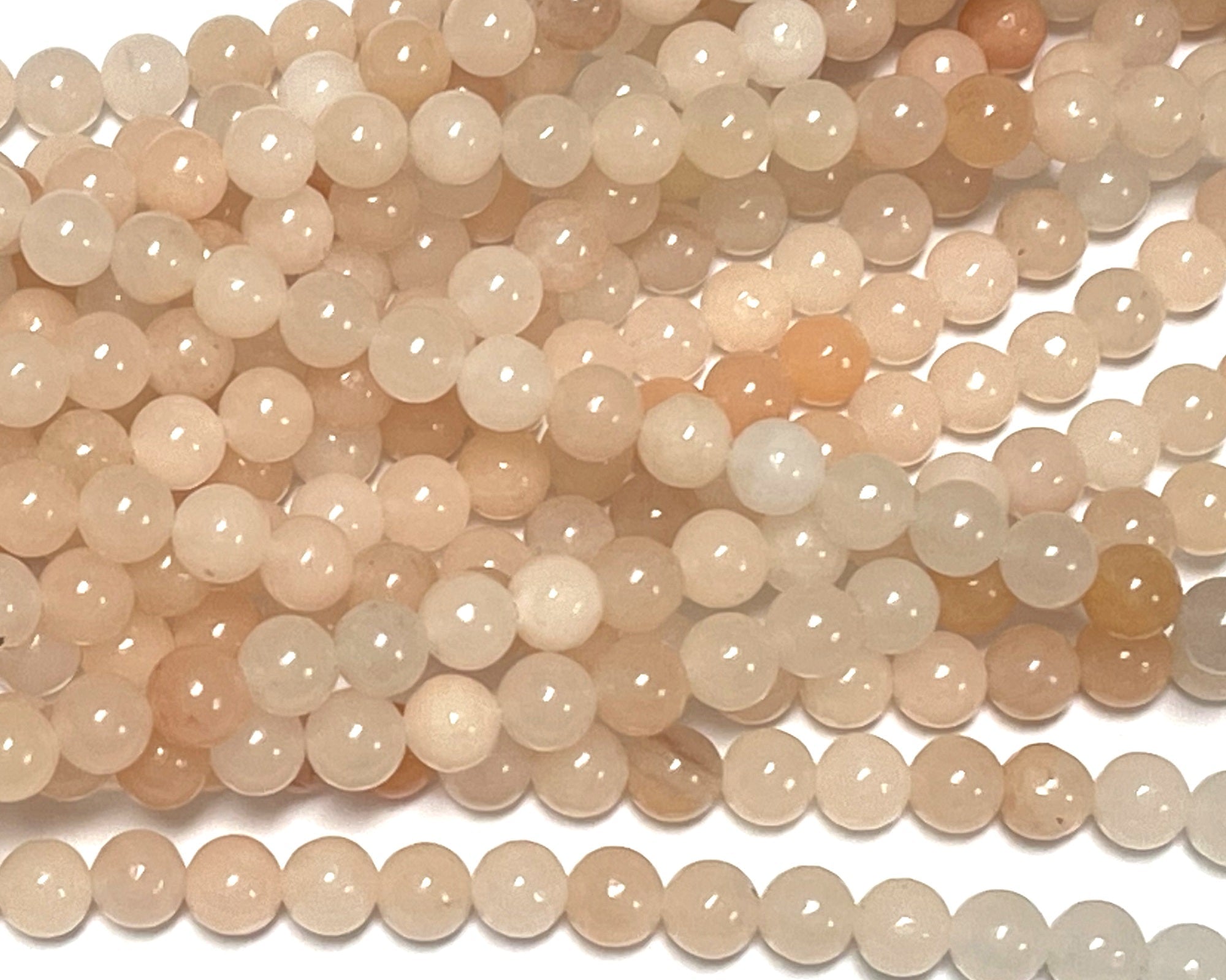 Pink Aventurine 6mm round natural gemstone beads 15" strand