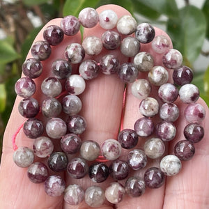 Eudialyte 6mm round natural gemstone beads 15" strand - Oz Beads 