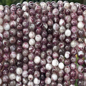 Eudialyte 8mm round natural gemstone beads 15" strand - Oz Beads 