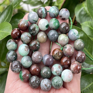 Portuguese Agate 10mm round gemstone beads 15.5" strand - Oz Beads 