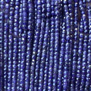 Purple Zircon 3x2mm rondelle micro faceted sparkling CZ beads 15" strand - Oz Beads 