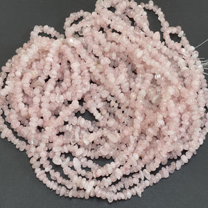 Rose Quartz 6-9mm chip beads natural gemstone chips 32" strand - Oz Beads 