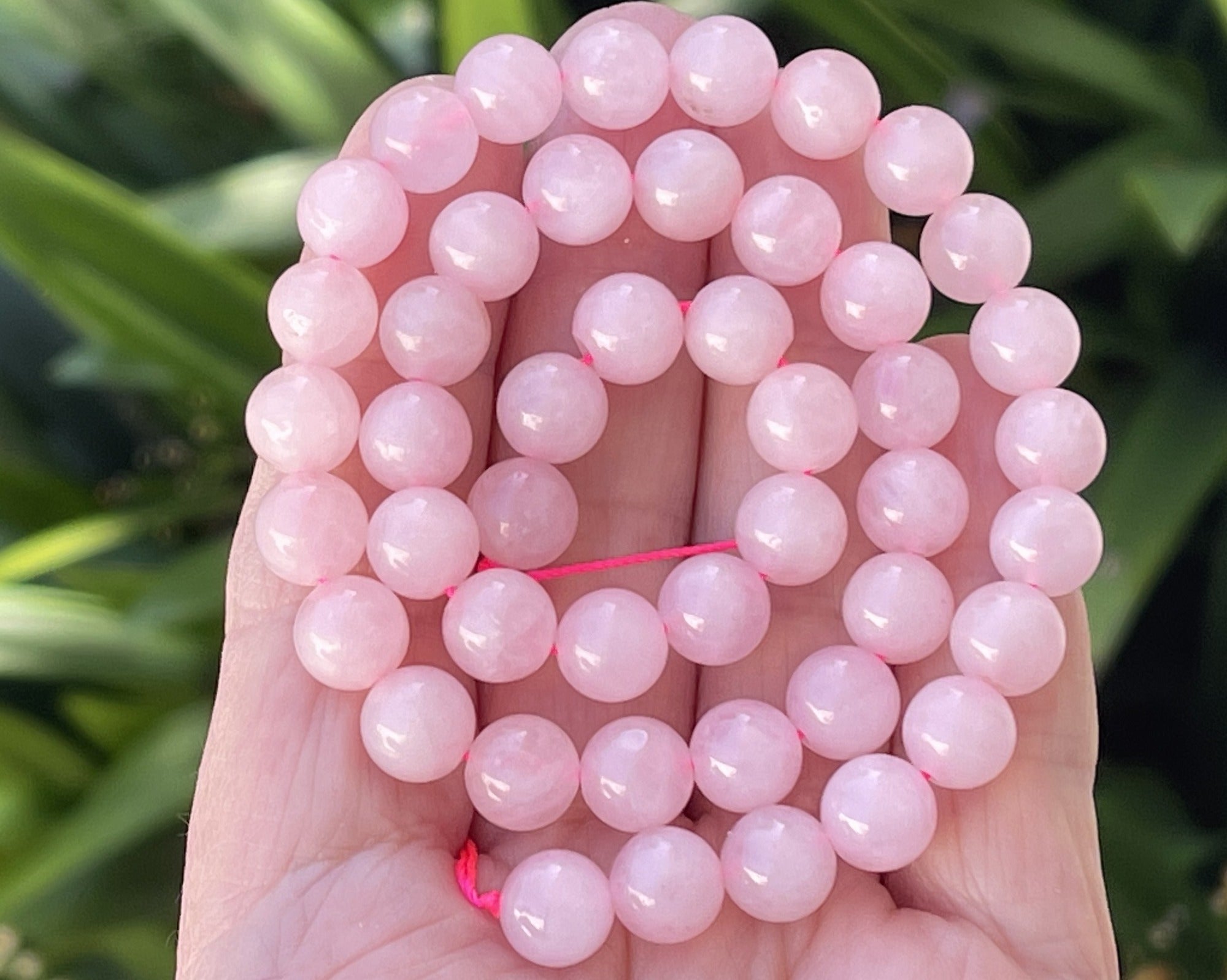 Rose Quartz 8mm round natural gemstone beads 15.5" strand - Oz Beads 