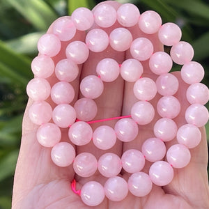 Rose Quartz 8mm round natural gemstone beads 15.5" strand - Oz Beads 