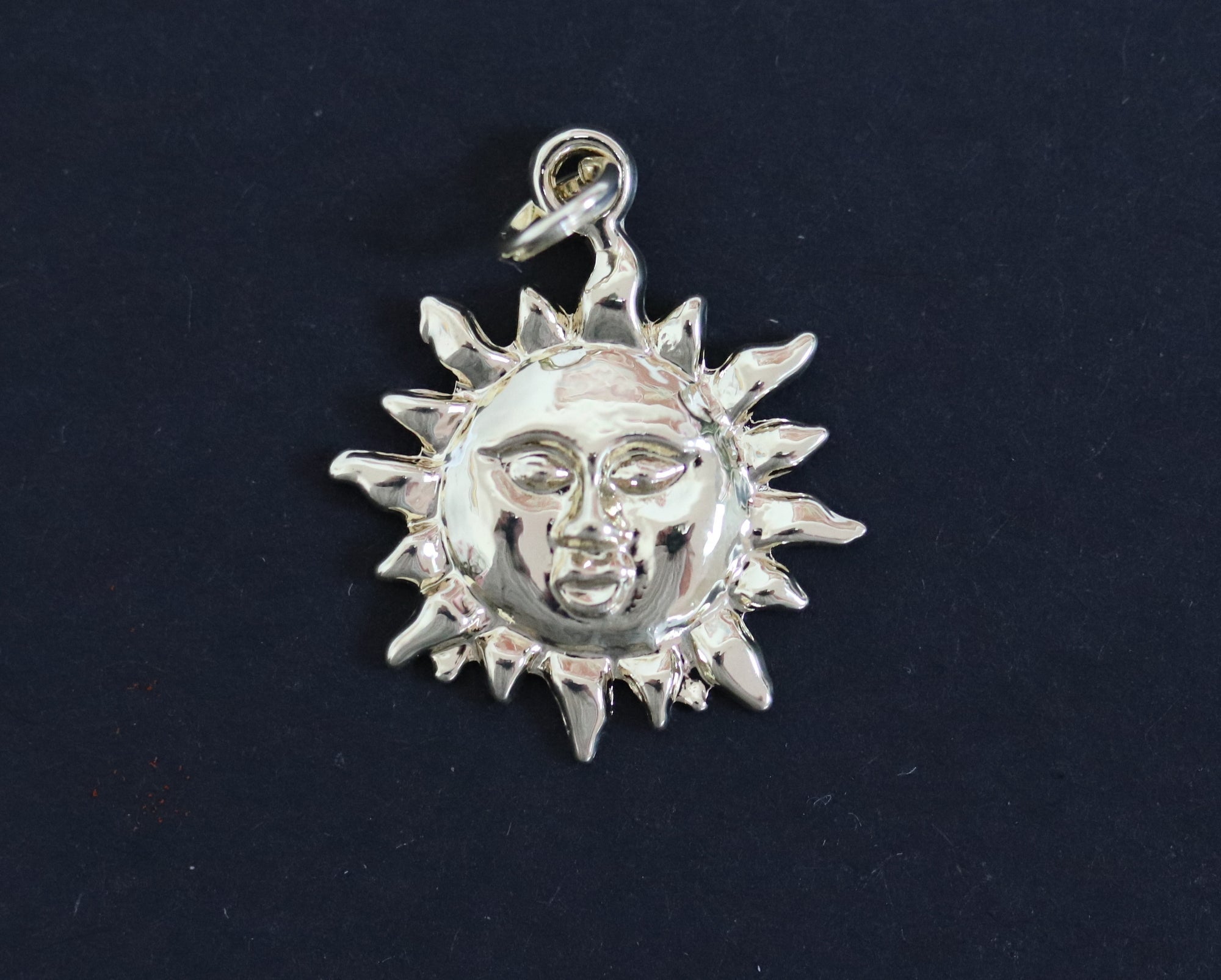 Sun charm 23x18mm 14K Gold plated metal alloy pendant - Oz Beads 