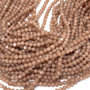 Sunstone 6mm round natural gemstone beads 15.5" strand - Oz Beads 