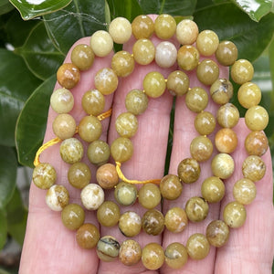 Yellow Opal 6mm round natural gemstone beads 15.5" strand - Oz Beads 